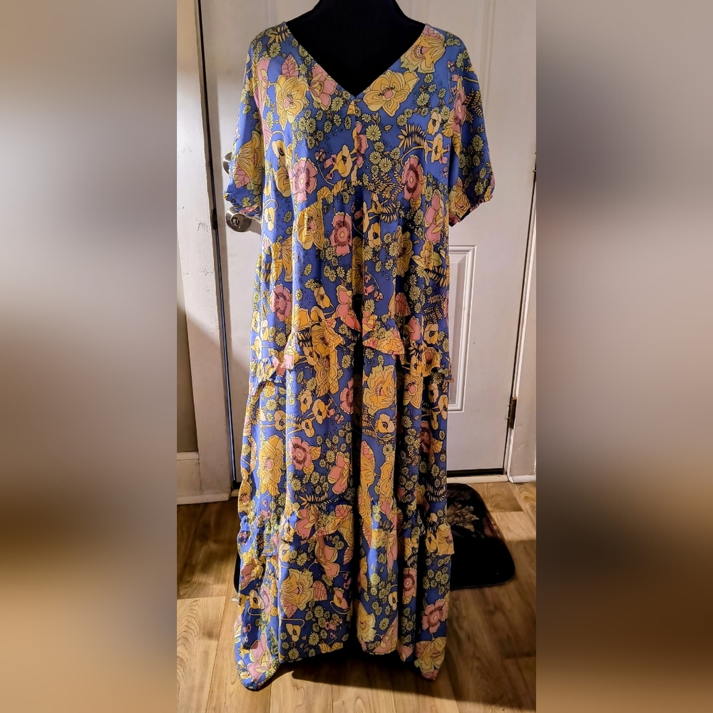 Rustydusty Floral Bohemian Dress SZ XL